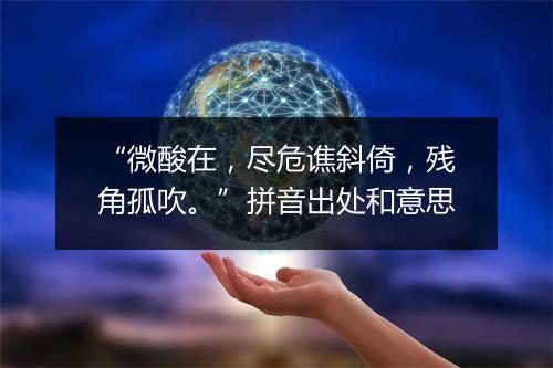 “微酸在，尽危谯斜倚，残角孤吹。”拼音出处和意思