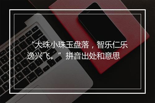 “大珠小珠玉盘落，智乐仁乐逸兴飞。”拼音出处和意思