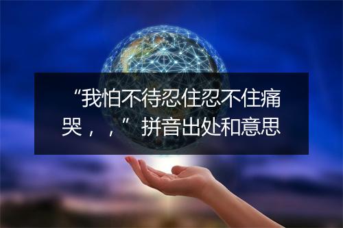 “我怕不待忍住忍不住痛哭，，”拼音出处和意思