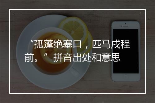 “孤蓬绝塞口，匹马戍程前。”拼音出处和意思