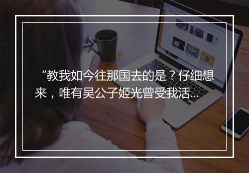 “教我如今往那国去的是？仔细想来，唯有吴公子姬光曾受我活命之恩，”拼音出处和意思