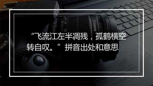 “飞流江左半凋残，孤鹤横空转自叹。”拼音出处和意思