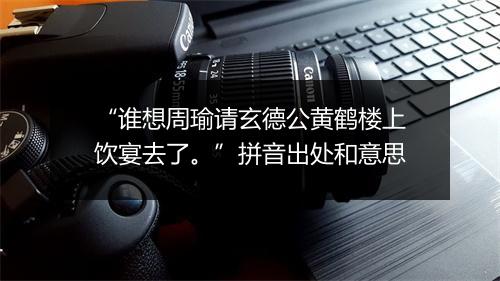 “谁想周瑜请玄德公黄鹤楼上饮宴去了。”拼音出处和意思