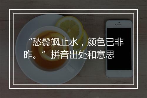 “愁鬓飒止水，颜色已非昨。”拼音出处和意思