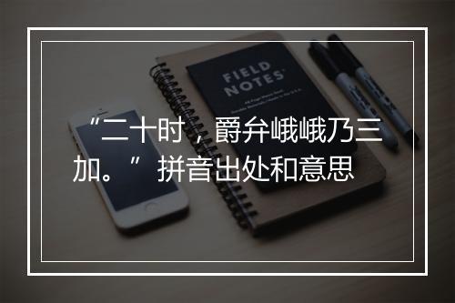 “二十时，爵弁峨峨乃三加。”拼音出处和意思