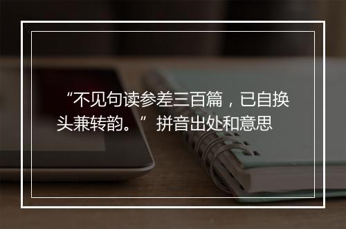 “不见句读参差三百篇，已自换头兼转韵。”拼音出处和意思