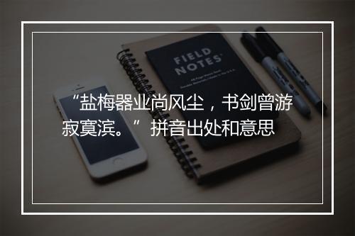 “盐梅器业尚风尘，书剑曾游寂寞滨。”拼音出处和意思