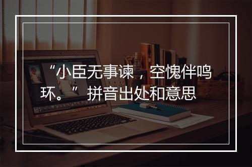 “小臣无事谏，空愧伴鸣环。”拼音出处和意思