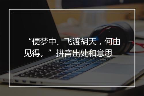 “便梦中、飞渡胡天，何由见得。”拼音出处和意思