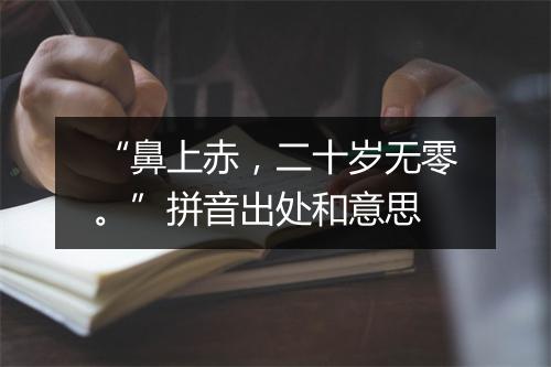 “鼻上赤，二十岁无零。”拼音出处和意思