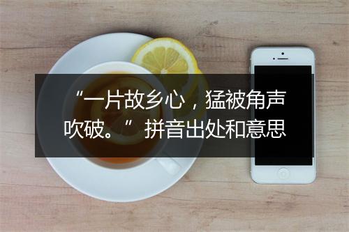 “一片故乡心，猛被角声吹破。”拼音出处和意思