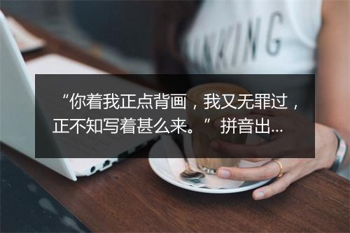 “你着我正点背画，我又无罪过，正不知写着甚么来。”拼音出处和意思