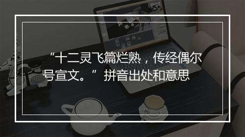 “十二灵飞篇烂熟，传经偶尔号宣文。”拼音出处和意思