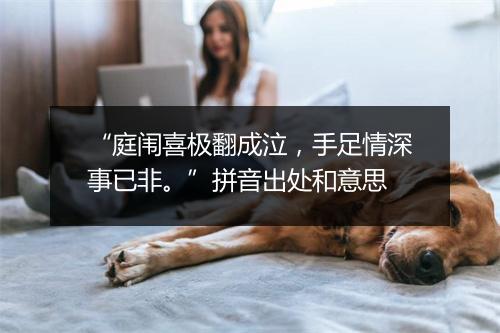 “庭闱喜极翻成泣，手足情深事已非。”拼音出处和意思