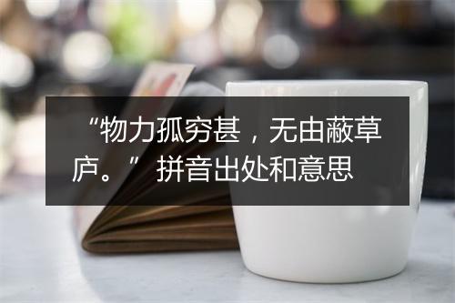 “物力孤穷甚，无由蔽草庐。”拼音出处和意思