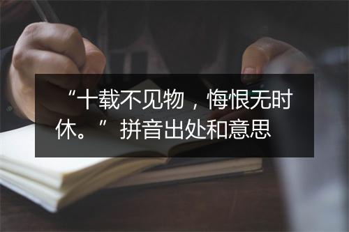 “十载不见物，悔恨无时休。”拼音出处和意思