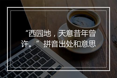 “西园地，天意昔年曾许。”拼音出处和意思