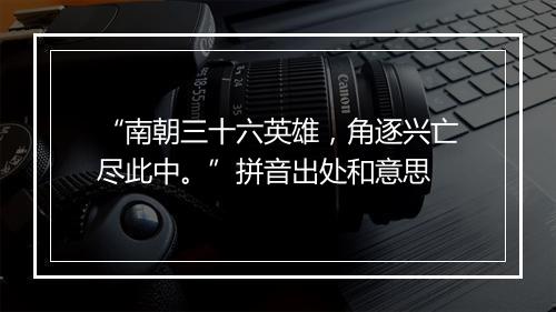 “南朝三十六英雄，角逐兴亡尽此中。”拼音出处和意思