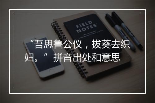 “吾思鲁公仪，拔葵去织妇。”拼音出处和意思