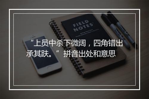 “上员中杀下微阔，四角错出承其趺。”拼音出处和意思