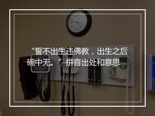 “誓不出生违佛教，出生之后碗中无。”拼音出处和意思