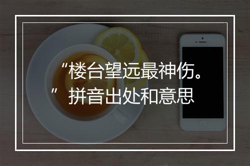 “楼台望远最神伤。”拼音出处和意思