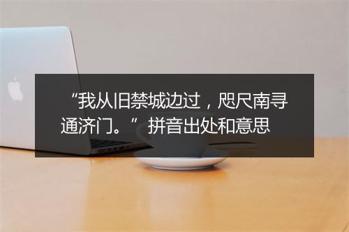 “我从旧禁城边过，咫尺南寻通济门。”拼音出处和意思