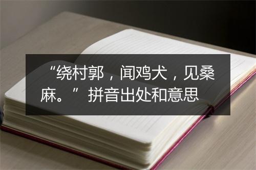 “绕村郭，闻鸡犬，见桑麻。”拼音出处和意思