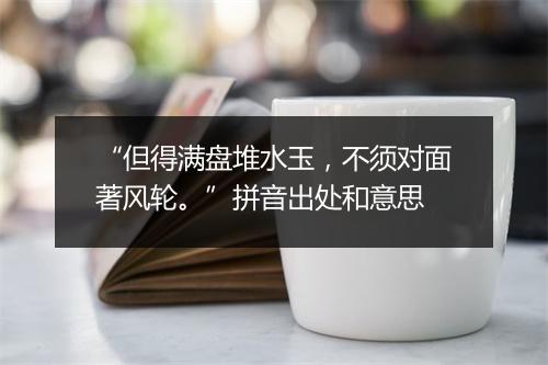 “但得满盘堆水玉，不须对面著风轮。”拼音出处和意思