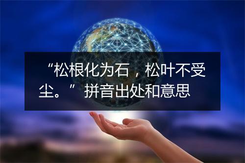 “松根化为石，松叶不受尘。”拼音出处和意思