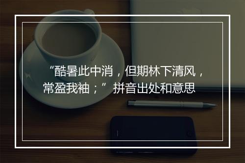 “酷暑此中消，但期林下清风，常盈我袖；”拼音出处和意思