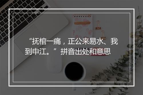 “抚棺一痛，正公来易水、我到申江。”拼音出处和意思