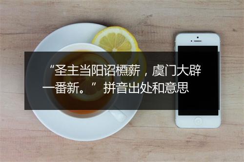 “圣主当阳诏槱薪，虞门大辟一番新。”拼音出处和意思