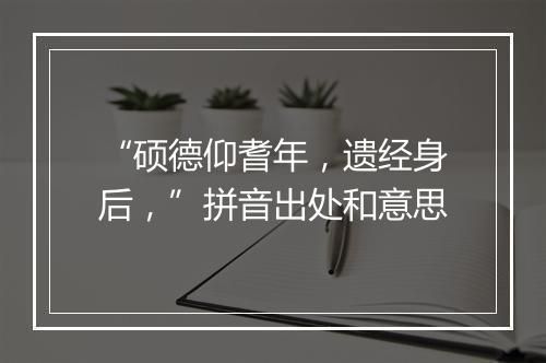 “硕德仰耆年，遗经身后，”拼音出处和意思