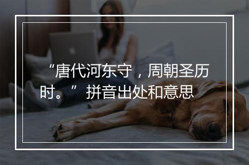 “唐代河东守，周朝圣历时。”拼音出处和意思