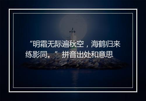 “明霜无际遍秋空，海鹤归来练影同。”拼音出处和意思