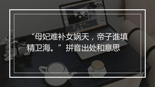 “母妃难补女娲天，帝子谁填精卫海。”拼音出处和意思