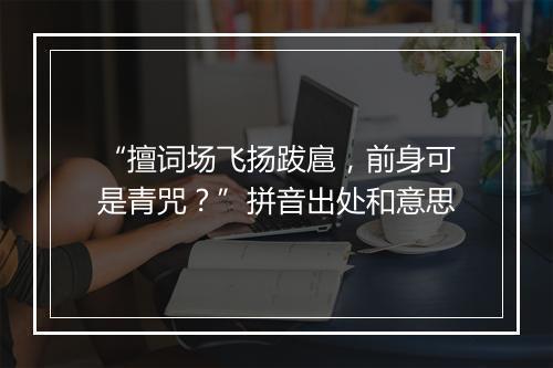 “擅词场飞扬跋扈，前身可是青咒？”拼音出处和意思