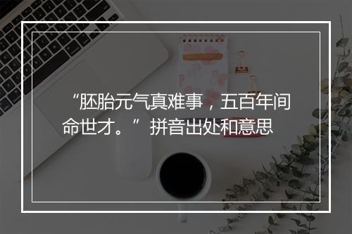 “胚胎元气真难事，五百年间命世才。”拼音出处和意思