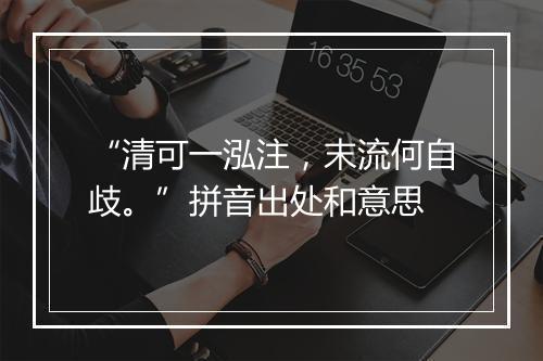 “清可一泓注，末流何自歧。”拼音出处和意思