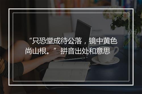 “只恐堂成待公落，镜中黄色尚山根。”拼音出处和意思