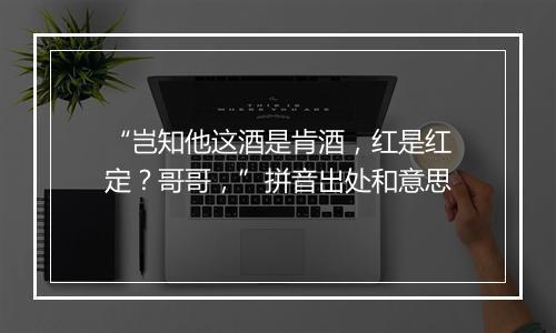 “岂知他这酒是肯酒，红是红定？哥哥，”拼音出处和意思