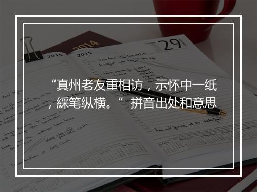 “真州老友重相访，示怀中一纸，綵笔纵横。”拼音出处和意思