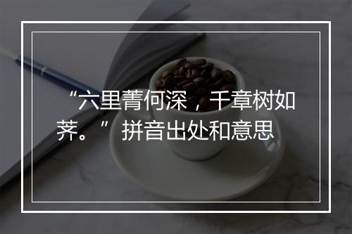 “六里菁何深，千章树如荠。”拼音出处和意思