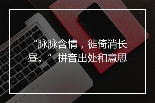 “脉脉含情，徙倚消长昼。”拼音出处和意思