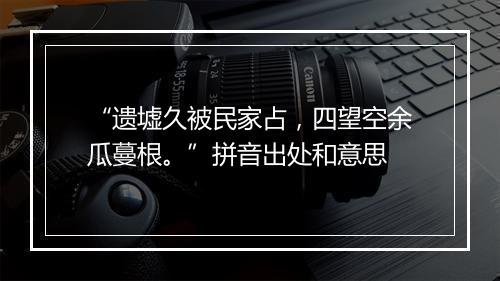 “遗墟久被民家占，四望空余瓜蔓根。”拼音出处和意思