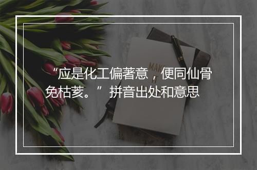 “应是化工偏著意，便同仙骨免枯荄。”拼音出处和意思