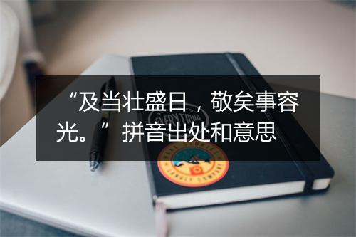 “及当壮盛日，敬矣事容光。”拼音出处和意思