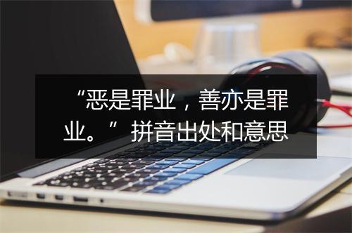 “恶是罪业，善亦是罪业。”拼音出处和意思