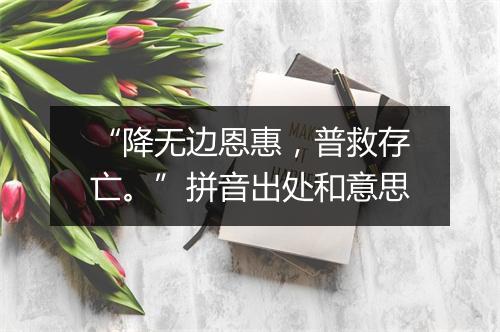 “降无边恩惠，普救存亡。”拼音出处和意思